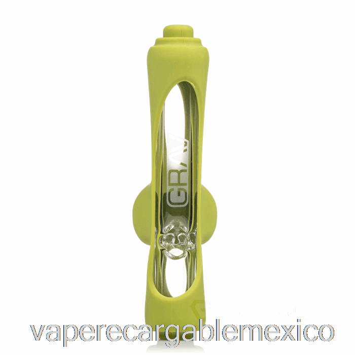 Vape Recargable Grav Mini Apisonadora Con Piel De Silicona Verde Aguacate